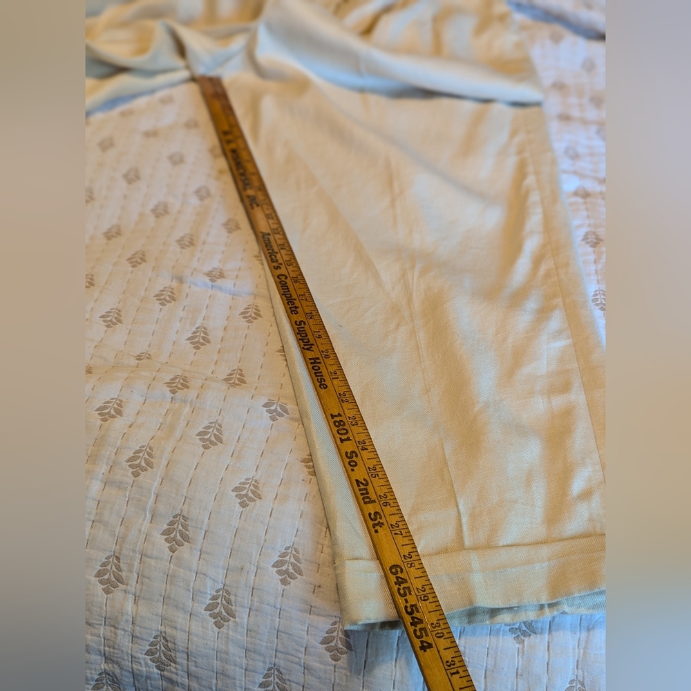 Lauren by Ralph Lauren linen lined cream pleater pants trousers slacks 2… - Picture 8 of 9